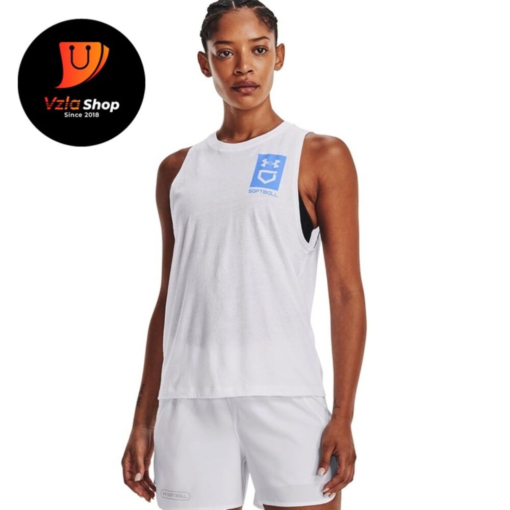 Under Armour Womens Softball Box Logo Tank Top M